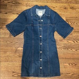 Abercrombie & Fitch Denim Button-Down Dress